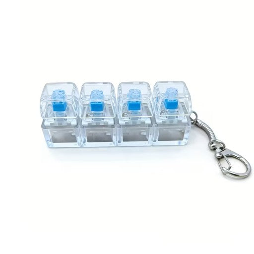 🤍 KlikBox Przezroczysty – Antystresowy Kliker Brelok do Kluczy