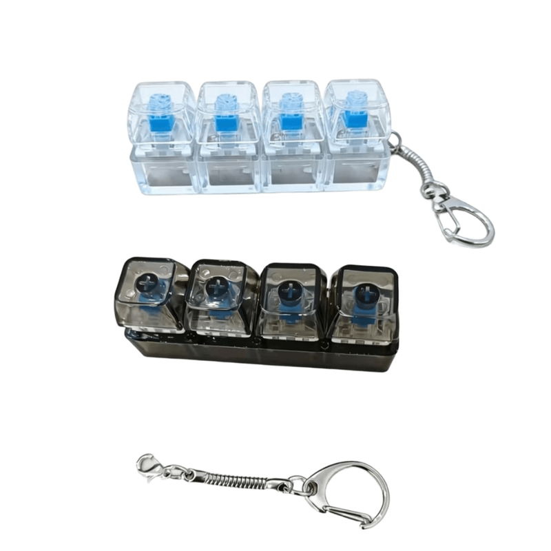 🔘 KlikBox Zestaw 2 szt. – Antystresowe Klikery (Czarny + Przezroczysty)